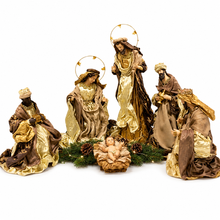 Handmade Christmas Nativity Set 35–51cm – Holy Family with Manger, Religious Christian Decor for Home, Church & Holiday Display