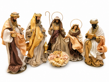 55cm Handmade Christmas Nativity Ornament – Religious Manger Scene with Holy Family, Christian Christmas Home Decor & Holiday Display