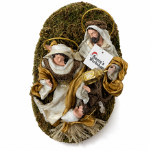 🎄 6.5" Holy Family Christmas Nativity Wreath Ornament on 10" Wall Decor – Religious Christian Hanging Decoration for Holiday Home Display ✨