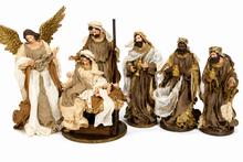 13.5" Handmade Christmas Nativity Set with Holy Family, 3 Wise Men & Angel – 35cm Religious Christian Home Decor & Holiday Gifts