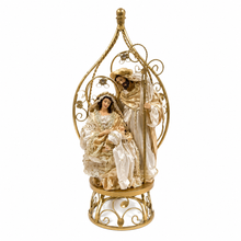 ⭐ 27cm Christmas Religious Handmade Nativity Set – Holy Family in 45cm Gazebo Shrine, Christian Christmas Manger Scene Decoration ⭐