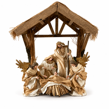 ⭐ 10" Christmas Nativity Set with Holy Family, Angels & Barn Animals – 16.25" Stable Religious Christian Holiday Decoration ⭐
