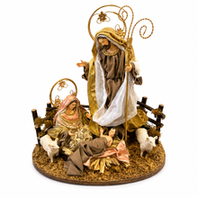 ⭐ 30cm Christmas Nativity Ornament – Holy Family with Barn Animals, One-Piece Religious Christian Christmas Decoration ⭐