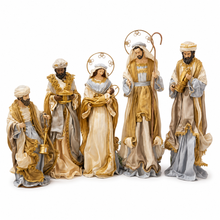 24.5” Large Christmas Religious Handmade Nativity Set with Three Wise Men (approx. 65 cm)