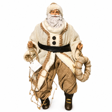 Christmas festive decor Santa Claus Driftwood Chair 45cm - Unique Holiday Home Accent