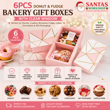 6PCS Donut & Fudge Bakery Gift Boxes – Premium Treat Boxes for Gift Packaging