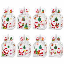 Clear Transparent Christmas Bakery Candy & Cookie Gift Box – 8PCS Festive Holiday Treat Packaging, Xmas Dessert & Sweet Gift Box