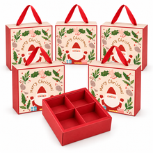 6PCS Christmas Gift Boxes – Festive Christmas Boxes for Holiday Treat Packaging