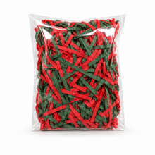 3 Pack Red, Dark Green & Kraft Shredded Tissue Paper 60g – Gift Box, Christmas Hamper and Basket Filler
