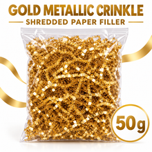 Black, Red & Gold Shredded Paper Filler 90g – Metallic Crinkle and Tissue Shred for Gift Boxes & Hampers