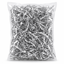 SILVER METALLIC Shredded tissue crepe paper hamper filler 100 grams 1 Piece 100grams Shiny Crinkle Paper Ribbon, Gift Box Filler, Suitable for Gift Wrapping, Gift Box Wave Paper Tape, Wedding Candy Gift Box Packaging Filler, Christmas, Valentine's Day