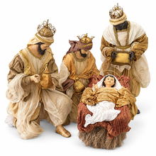 PRE-ORDER by May 2027 – Extra Large 112cm Three Wise Men & Baby Jesus in Crib Nativity Set for Christmas 2027 | Cartage Quote Calculated After Purchase