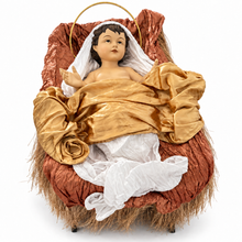 100cm Large Baby Jesus Nativity Manger – Religious Christmas Crib Decoration for Home, Church and Holiday Displays