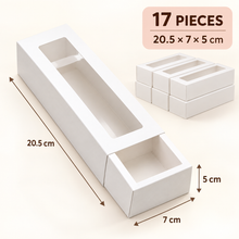 17 pcs Bulk purchase Macaroon cookie bakery box 20.5 x 7 x 5 cm