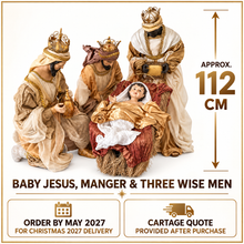 Pre-Order by May 2027 – Very Large 112cm Handmade Nativity Scene with Manger | Christmas 2027 | Cartage Quote After Purchase