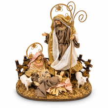 ⭐ 30cm Christmas Nativity Ornament – Holy Family with Barn Animals, One-Piece Religious Christian Christmas Decoration ⭐