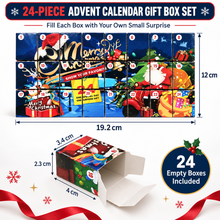 Christmas Advent Calendar 24-Day Blind Box – DIY Countdown Gift Boxes for Candy, Toys, Chocolates & Christmas Surprise Gifts