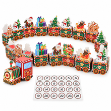 24 Days of Christmas countdown gift packaging boxes Train Design Christmas advent calendar candy boxes 24days