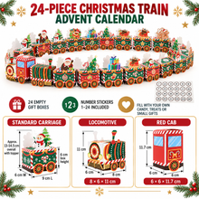 24 Days of Christmas countdown gift packaging boxes Train Design Christmas advent calendar candy boxes 24days