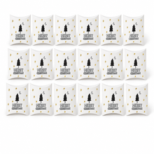 24 Pack Christmas Pillow Gift Boxes, 3 Festive Designs – Candy, Treat and Small Gift Boxes for Holiday Party Favours