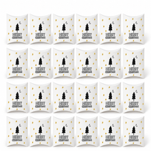 24 Pack Christmas Pillow Gift Boxes, 3 Festive Designs – Candy, Treat and Small Gift Boxes for Holiday Party Favours