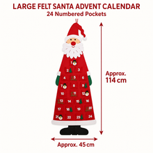 Large felt Red Santa Advent calendar large 114 cm