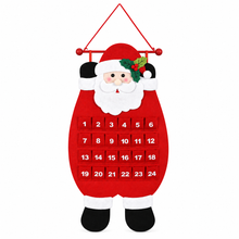 Red SANTA FELT Christmas Advent Calendar
