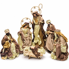 Handmade Christmas Nativity Set 35–51cm – Holy Family with Manger, Religious Christian Decor for Home, Church & Holiday Display