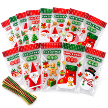 25PCS Christmas Snowflake Cellophane Treat Bags with 25 Twist Ties – Santa Candy, Cookie and Holiday Party Favour Gift Bags