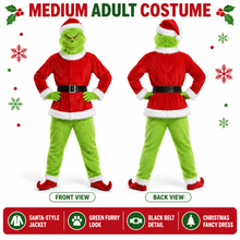 Christmas GRINCH Party Costume Grinch Suit 7 pcs Book Week Dress up
