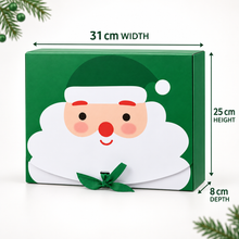 3PCS Large Green Santa Christmas Bakery Gift Boxes – 31 × 25 × 8cm Cookie, Cake, Candy & Festive Treat Packaging