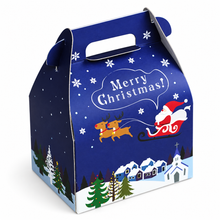 12PCS Blue Christmas Gift Bakery Boxes | 9 × 6 × 12cm | Holiday Treat Packaging for Small Gifts | Festive Party Favour Boxes