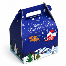 4PCS Blue Christmas Boxes | 9×6×12cm | Bakery Treat Packaging | Holiday Gift Boxes s & Party Favours