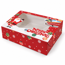 24pcs Christmas Design Red 12-Hole Cupcake Bakery Box – Holds 12 Cupcakes, Holiday Gift Packaging, Muffin & Dessert Carrier Box ✨