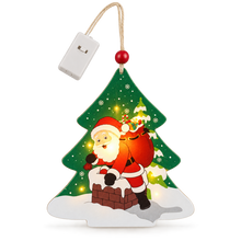 Christmas Tree Santa Ornament with LED Lights – 1PC Festive Santa Hanging Decoration for Christmas Tree, Home, Party & Holiday Décor
