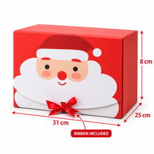 12PCS Large Santa Christmas Bakery Gift Boxes with Ribbons Included – 31 × 25 × 8 cm Cake, Cookie & Treat Boxes