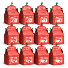 12 Pack Santa Express Post Letter Boxes – Cardboard Letters to Santa Mailboxes  20 × 10 × 7.5 cm