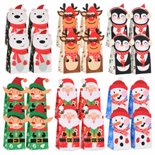 24-Pack Christmas Character Treat Boxes – Santa, Reindeer, Elf, Snowman, Penguin & Polar Bear Cookie Gift Packaging