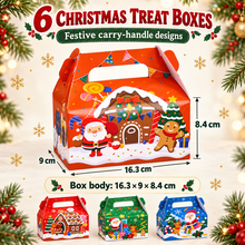 ⭐ 6pcs Christmas Themed Cookie Bakery Box – Festive Pastry,  Gift Packaging for Cookies, Cupcakes & Holiday Treats ⭐