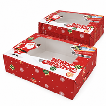 12pcs Christmas Design Red 12-Hole Cupcake Bakery Box – Holds 12 Cupcakes, Holiday Gift Packaging, Muffin & Dessert Carrier Box ✨