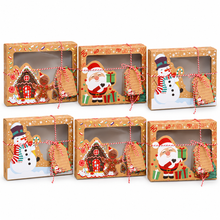 45pcs Christmas Gift Box Set: 15 Boxes + 15 Cards + 15 Strings, 22*15*7cm. Includes 15 Santa Claus and Snowman-themed Kraft Paper Boxes, Suitable as Candy Boxes/cake Boxes. These Hand-folded DIY Christmas Gift Boxes Come with Free Christmas Tags