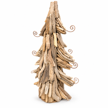 22.5" (60cm) Unique Driftwood Christmas Tree Decoration – Rustic Handmade Holiday Decor, Coastal Christmas Tabletop Display