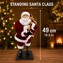 49cm Standing Santa Claus Christmas Ornament – Luxury Holiday Decoration Figure for Home Décor