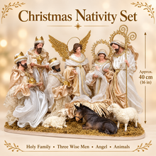 16" Christmas Religious Nativity Set with Animals - One Piece with Barn Animals (Approx 40 cm)