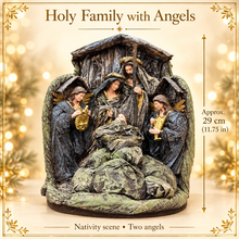 29cm Christmas Holy Family with Angels – Religious Nativity Scene Christmas Decoration