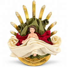 🎄 26cm Christmas Nativity Ornament with Baby Jesus & Manger – Religious Christian Christmas Decoration, Holy Family Holiday Home Decor ✨