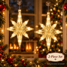 PRE ORDER 2pcs, Polaris Suction cup String Lights, Christmas Decorations, Indoor, Battery Operated, Christmas Lights,Curtain Lights, Fall, winter, Bedroom Decor, Christmas Wedding, Xmas, New Year(Batteries not included)