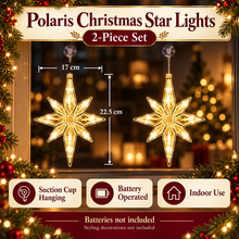 PRE ORDER 2pcs, Polaris Suction cup String Lights, Christmas Decorations, Indoor, Battery Operated, Christmas Lights,Curtain Lights, Fall, winter, Bedroom Decor, Christmas Wedding, Xmas, New Year(Batteries not included)