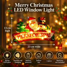 PRE ORDER 1pc Indoor String Light, Christmas Santa Claus/Christmas Bell Suction Cup Window Light, LED Warm Light Christmas Window Decoration Light, Battery Powered (Battery Not Included) Holiday Hanging Light Ornament
