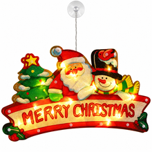PRE ORDER 1pc Indoor String Light, Christmas Santa Claus/Christmas Bell Suction Cup Window Light, LED Warm Light Christmas Window Decoration Light, Battery Powered (Battery Not Included) Holiday Hanging Light Ornament